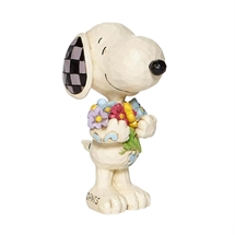 Peanuts - Snoopy with Flowers mini H: 7,5 cm.